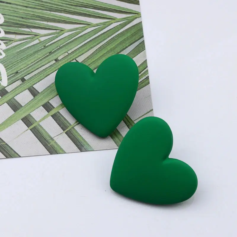 kõrvarõngad südamed roheline