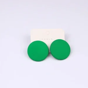 Kõrvarõngad “Ümmargune” roheline